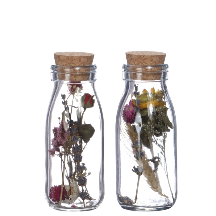 <h4>Dried flowers Glass+dried flower d06*14cm</h4>