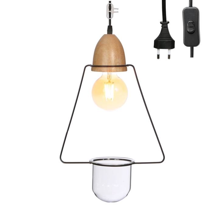 <h4>Homedeco Lamp triangel+pot 28/11.5*45cm</h4>
