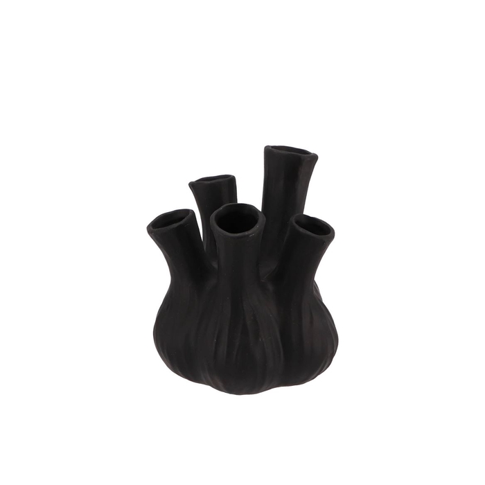 <h4>Aglio Mat Black Vase 13x16cm</h4>
