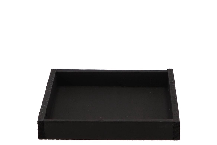 <h4>Wood tray black 20x20x3cm</h4>