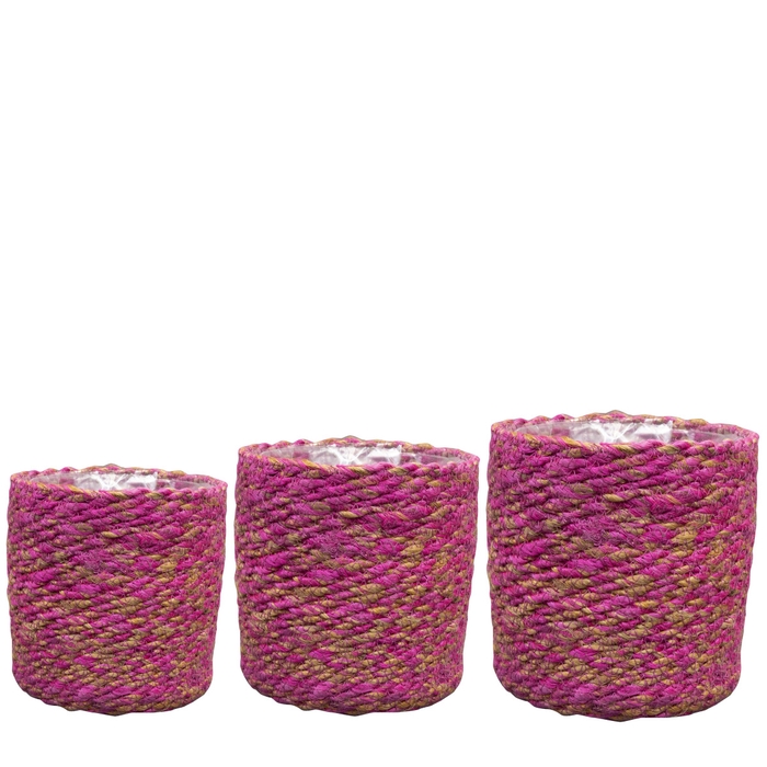 <h4>Basket sets Malin pot S/3 d19*18cm</h4>